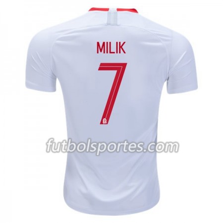 Camisetas Polonia Milik 7 Primera Equipacion Mundial 2018